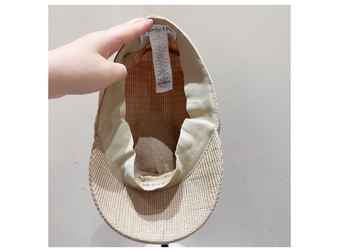 Dior Newsboy Cap Camel Leinen Mehrfarben - Ansicht 5