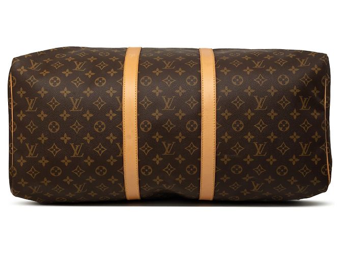 Borsa da viaggio Louis Vuitton Monogram Keepall 55 Marrone - vista 3
