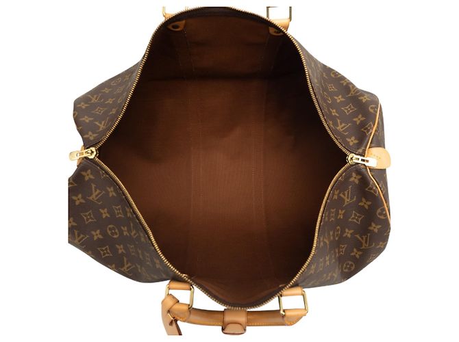 Borsa da viaggio Louis Vuitton Monogram Keepall 55 Marrone - vista 4