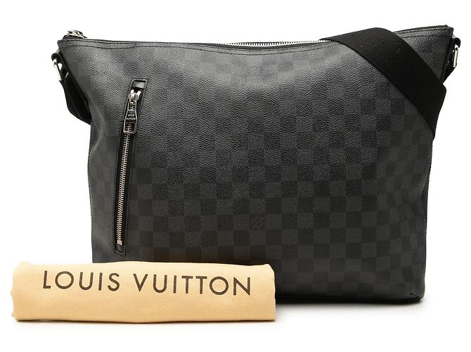 Borsa a tracolla Louis Vuitton Damier Graphite Mick MM nera Nero - vista 7