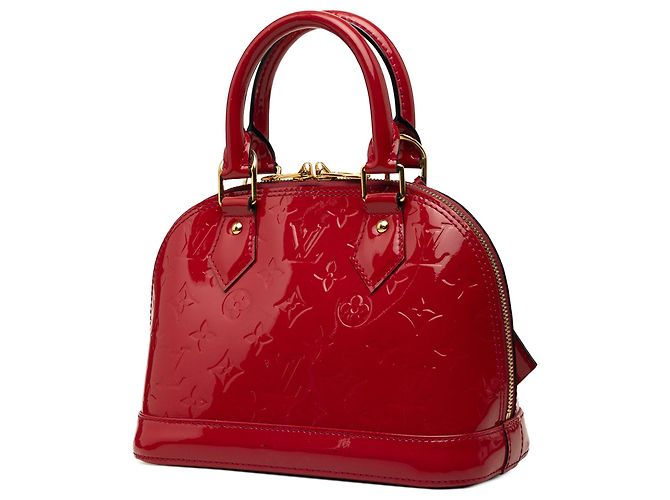 Borsa Louis Vuitton Monogram Vernis Alma BB rossa Rosso - vista 2