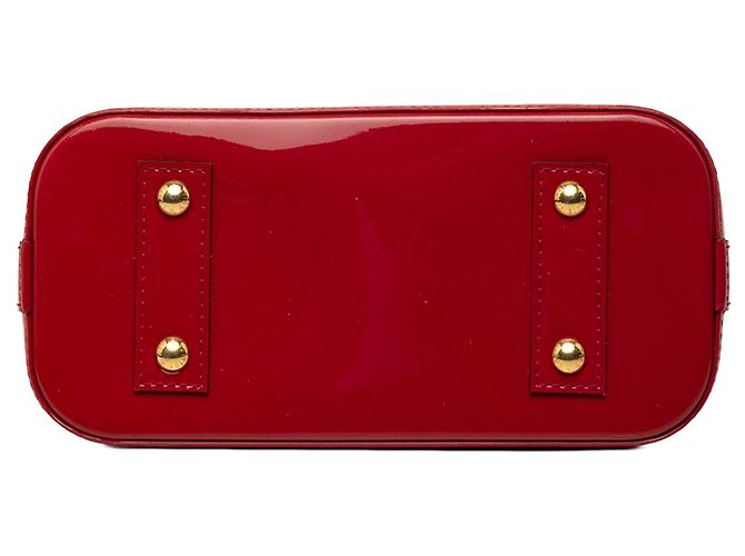 Borsa Louis Vuitton Monogram Vernis Alma BB rossa Rosso - vista 3