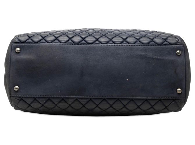 Borsa New Bubble Large in vitello matelassé blu Chanel - vista 3