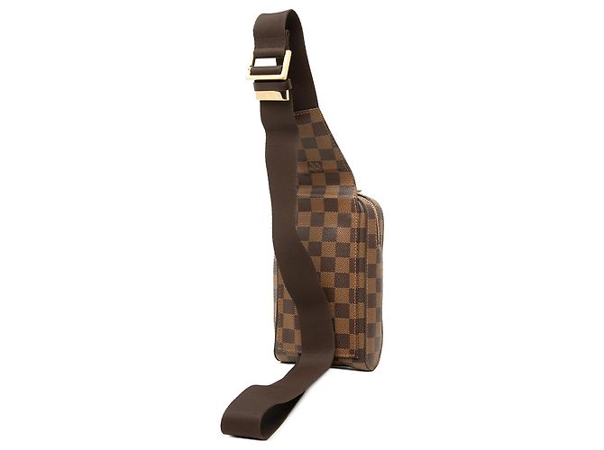 Borsa a tracolla Louis Vuitton Geronimos in Damier Ebene marrone - vista 2