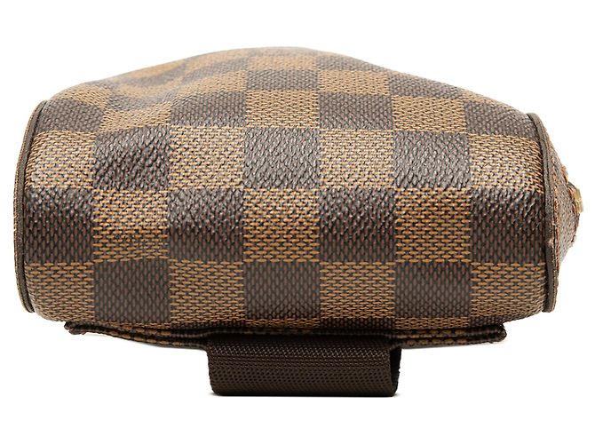 Borsa a tracolla Louis Vuitton Geronimos in Damier Ebene marrone - vista 3
