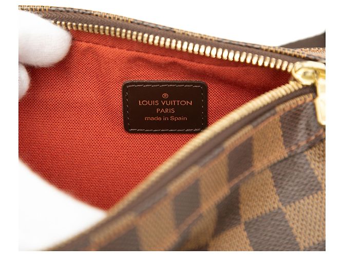 Borsa a tracolla Louis Vuitton Geronimos in Damier Ebene marrone - vista 5