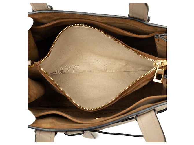 Borsa Gate Small in pelle beige LOEWE - vista 4