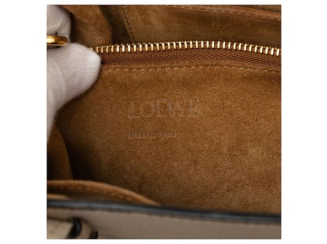 Borsa Gate Small in pelle beige LOEWE - vista 5