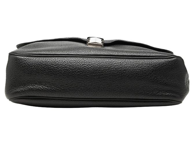 Borsa a tracolla con patta Prada Vitello Phenix Nera Nero - vista 3