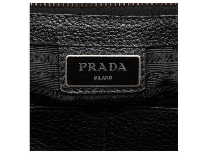 Borsa a tracolla con patta Prada Vitello Phenix Nera Nero - vista 5