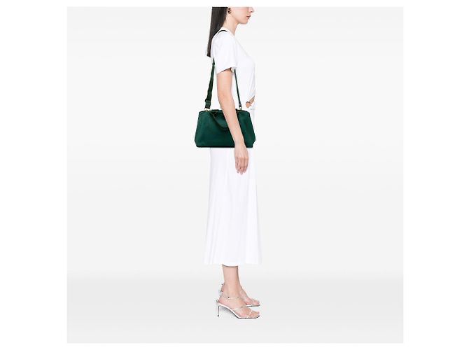 Prada Canvas Canapa Logo Tote Satchel grün - Ansicht 6