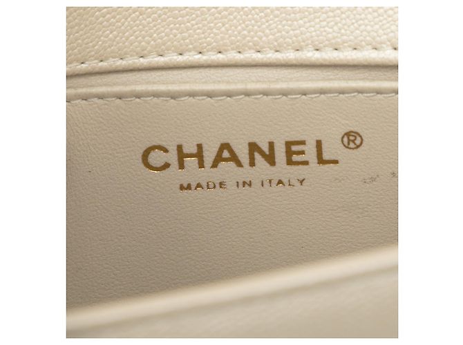 Borsa Messenger Boy Small Quilted Caviar Chanel Bianca Bianco - vista 5