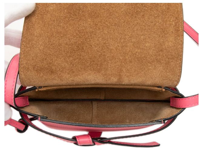 Borsa a tracolla Mini Gate in pelle rosa LOEWE - vista 4