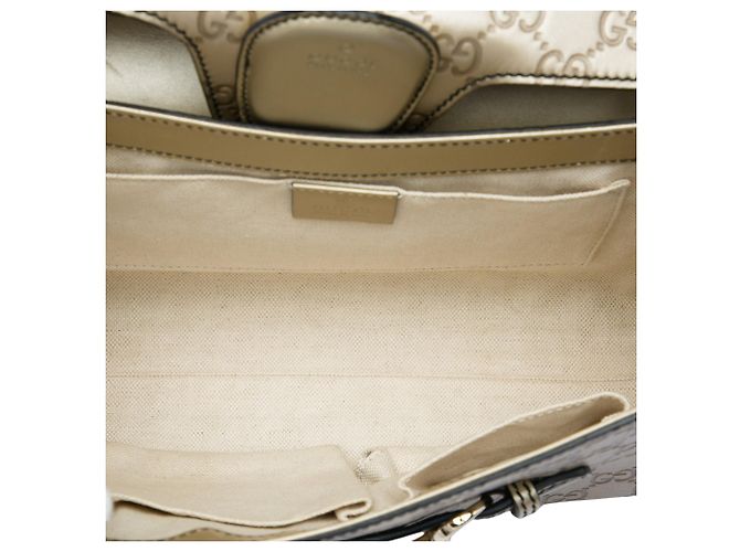Borsa a tracolla Gucci Emily Medium Guccissima Oro D'oro - vista 4