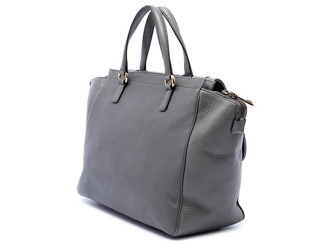 Gucci 1973 Handtasche Medium aus grauem Kalbsleder - Ansicht 2