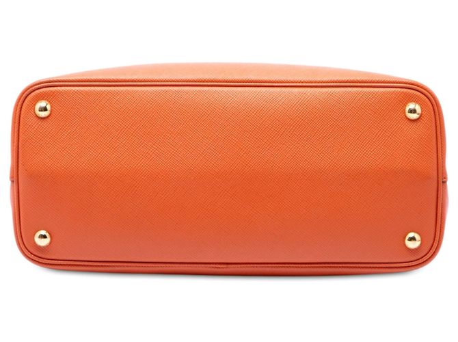 Prada Medium Saffiano Cuir Double Handle Satchel Orange - Ansicht 3