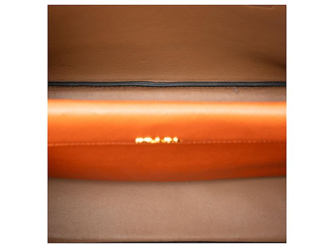 Prada Medium Saffiano Cuir Double Handle Satchel Orange - Ansicht 4