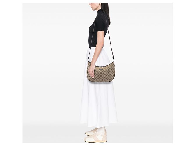 Borsa a tracolla Gucci GG Canvas Beige - vista 5