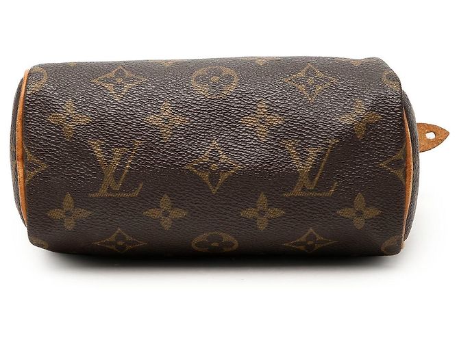 Borsa Louis Vuitton Monogram Nano Speedy Bandouliere Marrone - vista 3