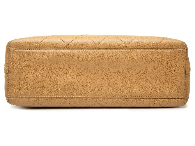 Tote Chanel CC Matelassé in Pelle Caviar Beige - vista 3