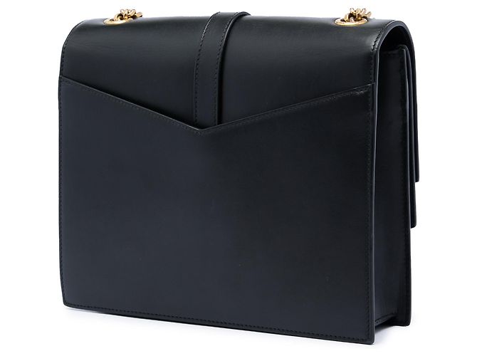 Borsa a tracolla Sulpice Medium in pelle monogramma nera Saint Laurent Nero - vista 2