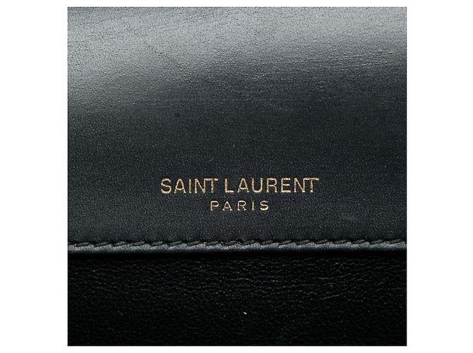 Borsa a tracolla Sulpice Medium in pelle monogramma nera Saint Laurent Nero - vista 5