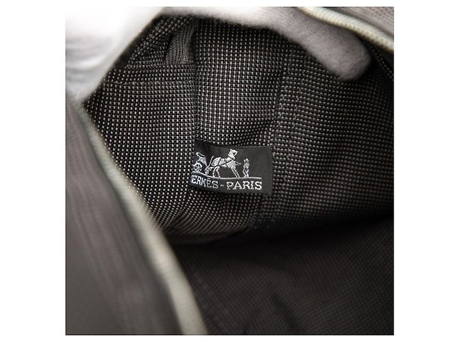 Hermès Herline MM Shopper aus Canvas Grau - Ansicht 5