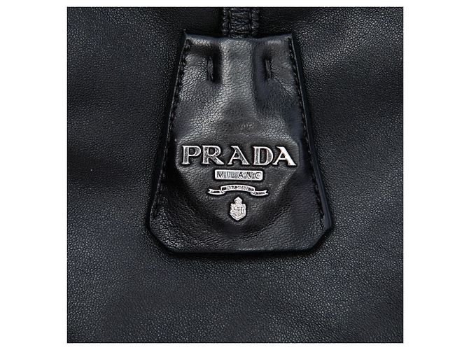 Borsa reversibile Prada in Tessuto e Nappa nera Nero - vista 5