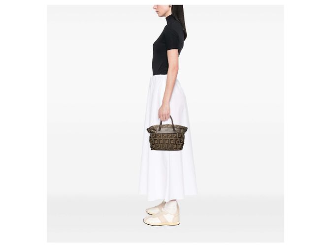 Borsa Fendi Zucca Canvas marrone - vista 7