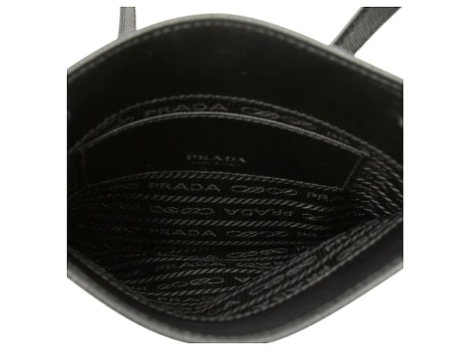 Borsa crossbody Prada Saffiano nera Nero - vista 4