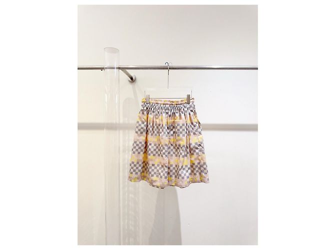 Falda Louis Vuitton Estampado Damier Check Poliamida 34 Multicolor - vista 3