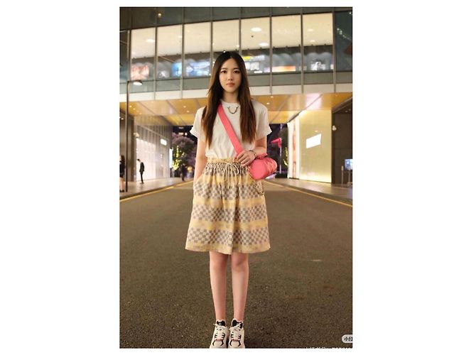 Falda Louis Vuitton Estampado Damier Check Poliamida 34 Multicolor - vista 8