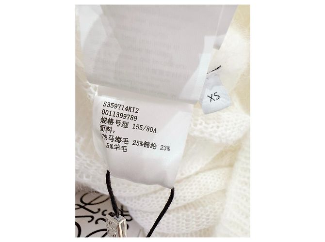 Loewe Strickjacke aus Wolle und Mohair Mischung Weiß Mehrfarben - Ansicht 7