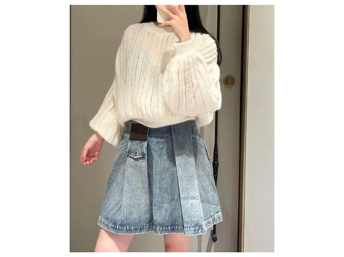 Loewe Strickjacke aus Wolle und Mohair Mischung Weiß Mehrfarben - Ansicht 8