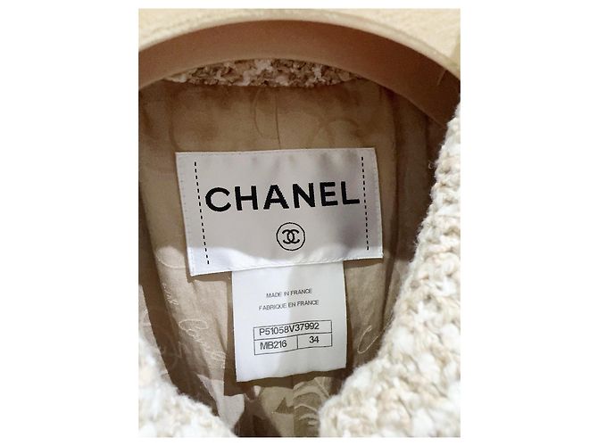 Chanel Wool Jacket Beige Size 34 Multiple colors - view 2
