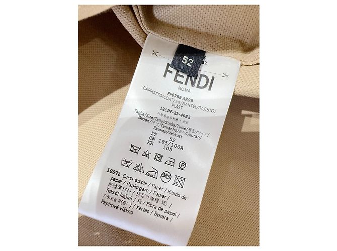 Fendi Camel Wool Oversized Coat Multiple colors - view 7