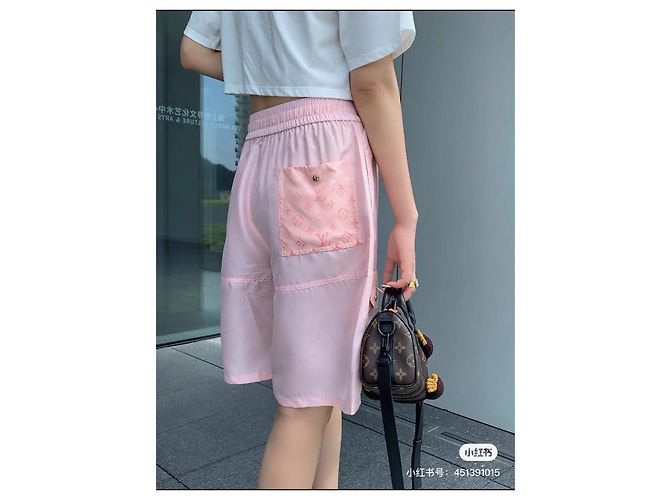 Pantalones Louis Vuitton Rosa de Algodón Talla 42 Multicolor - vista 8