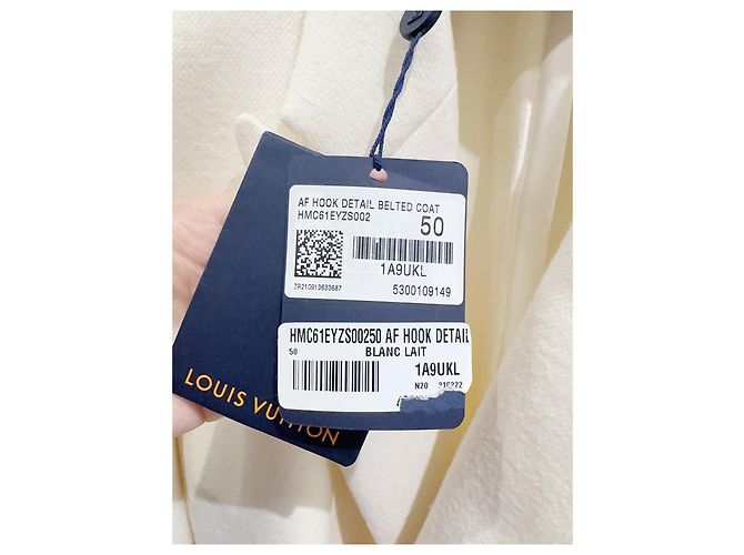 Louis Vuitton Wollmantel Ecru Größe 50 Mehrfarben - Ansicht 4