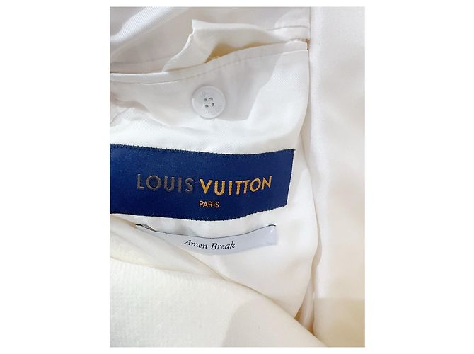 Louis Vuitton Wollmantel Ecru Größe 50 Mehrfarben - Ansicht 5