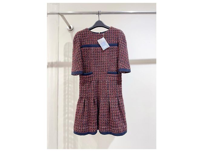 Chanel Tweed Kleid Mehrfarbig Größe 36 Mehrfarben - Ansicht 2