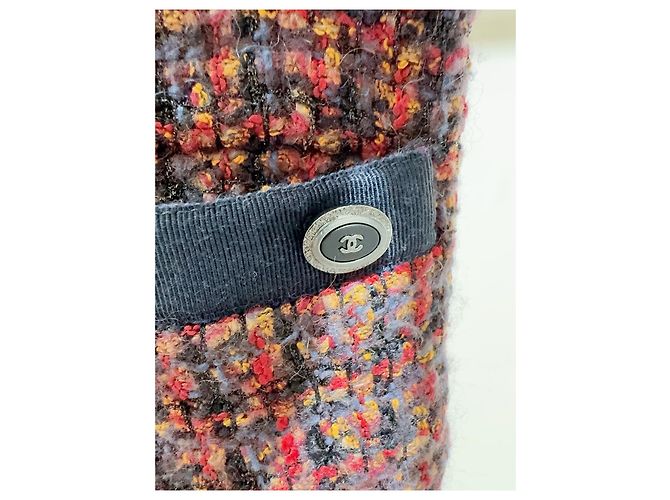 Chanel Tweed Kleid Mehrfarbig Größe 36 Mehrfarben - Ansicht 3