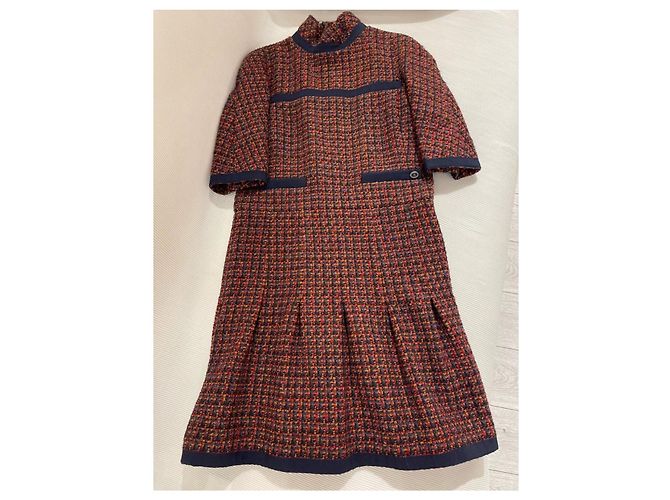 Chanel Tweed Kleid Mehrfarbig Größe 36 Mehrfarben - Ansicht 7