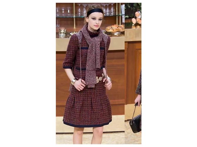 Chanel Tweed Kleid Mehrfarbig Größe 36 Mehrfarben - Ansicht 8