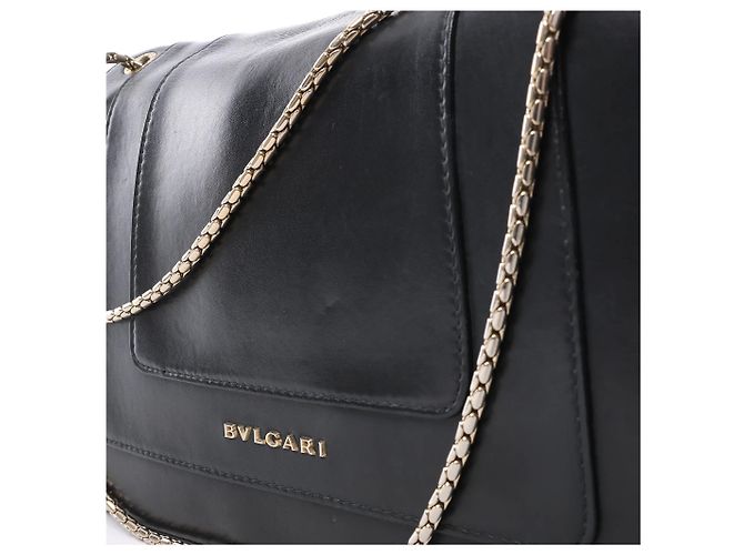 Bulgari Borsa a tracolla in pelle con catena BVLGARI Serpenti in nero Grigio - vista 12