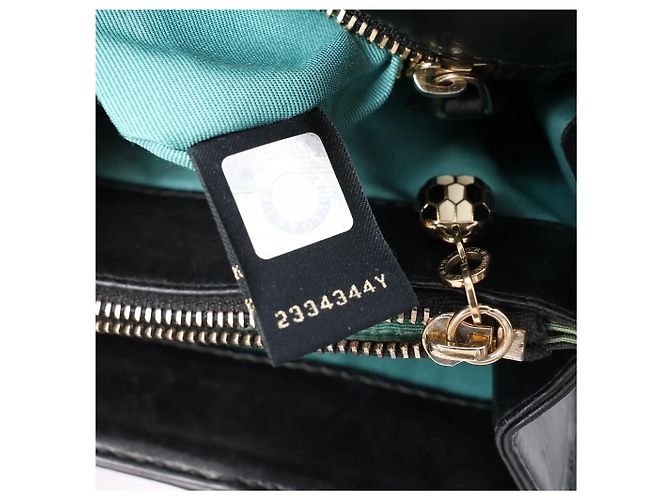 Bulgari Borsa a tracolla in pelle con catena BVLGARI Serpenti in nero Grigio - vista 17