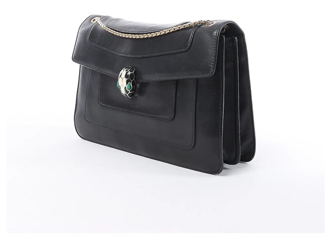 Bulgari Borsa a tracolla in pelle con catena BVLGARI Serpenti in nero Grigio - vista 2