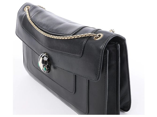 Bulgari Borsa a tracolla in pelle con catena BVLGARI Serpenti in nero Grigio - vista 3