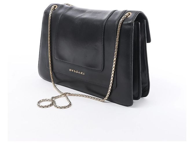 Bulgari Borsa a tracolla in pelle con catena BVLGARI Serpenti in nero Grigio - vista 4