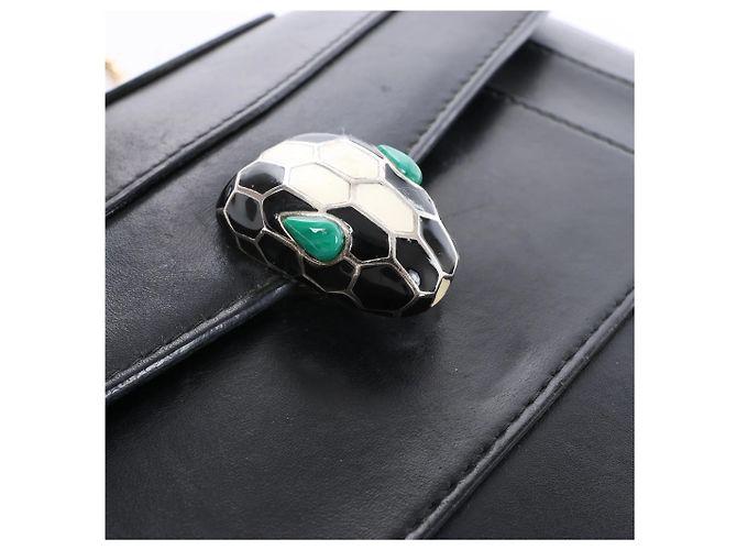 Bulgari Borsa a tracolla in pelle con catena BVLGARI Serpenti in nero Grigio - vista 6