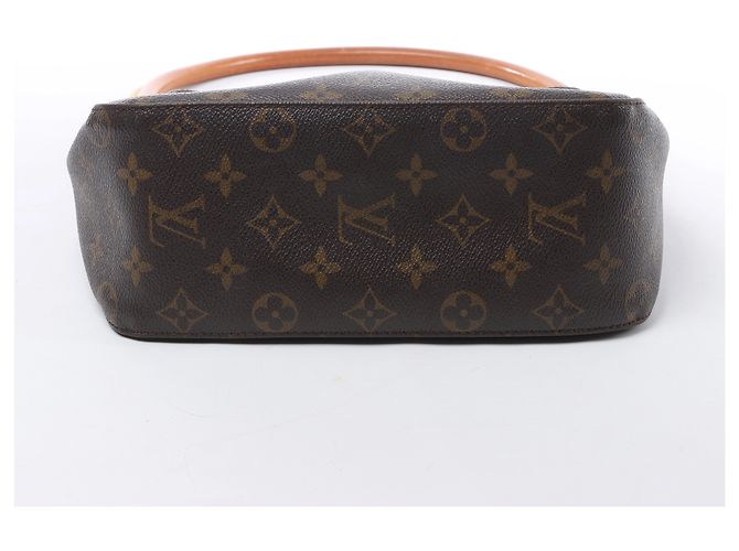 Borsa a tracolla Louis Vuitton Looping MM Monogram Canvas in marrone M51146 Beige - vista 6